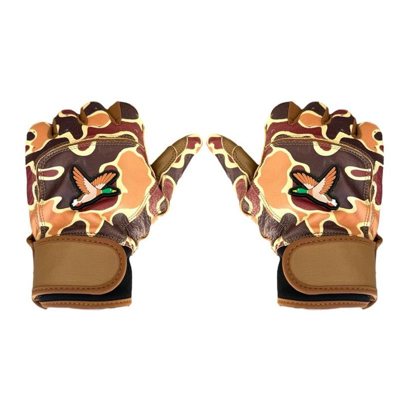 Duck Hunter Camo Baseball Batting Gloves; High Quality Camo Baseball Gloves