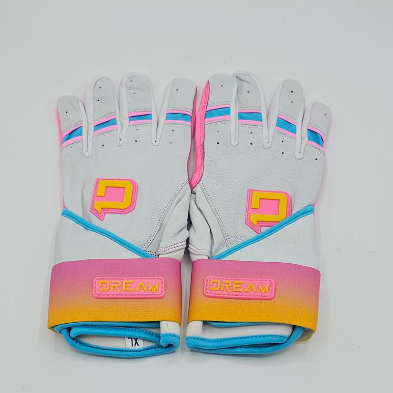 Dream Glove Co Dual Strap Sunshine Baseball/Softball Batting Gloves