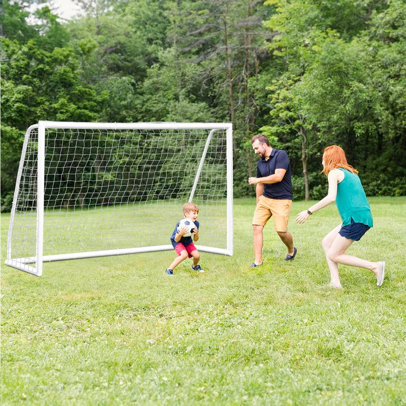 ZENY 8/10/12Ft Soccer Goal Net PVC Frame Soccer Net Portable for Adult Kids Home Outdoor Soccer Training W/Carry Bag