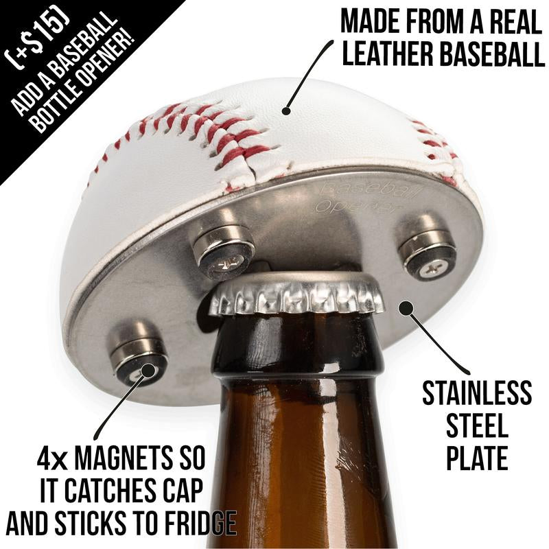 Baseball Flask, Made from a Real Leather Baseball, 1.5Oz