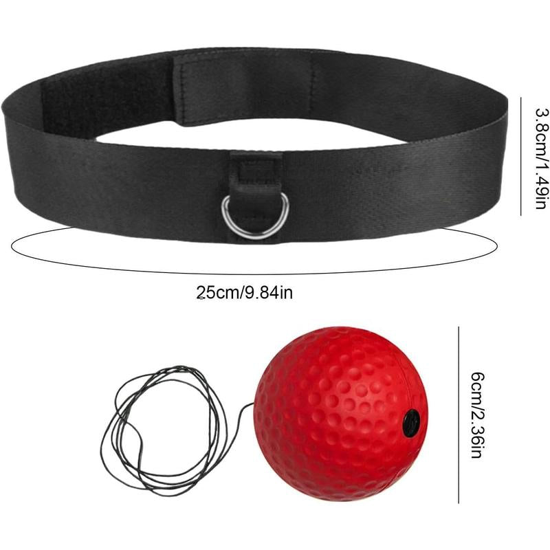 Boxing Reflex Ball Headband, Boxing Reflex Ball - Headband Boxing Ball - Head Mounted Boxing Reaction Ball - Adjustable Boxing Training Ball - Boxing Training Reaction Ball - Boxing Gear Punching Ball